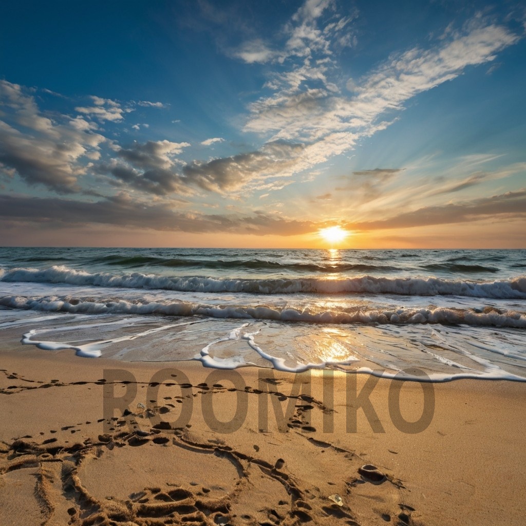 Картина на холсте Солнце. Пляж. Море