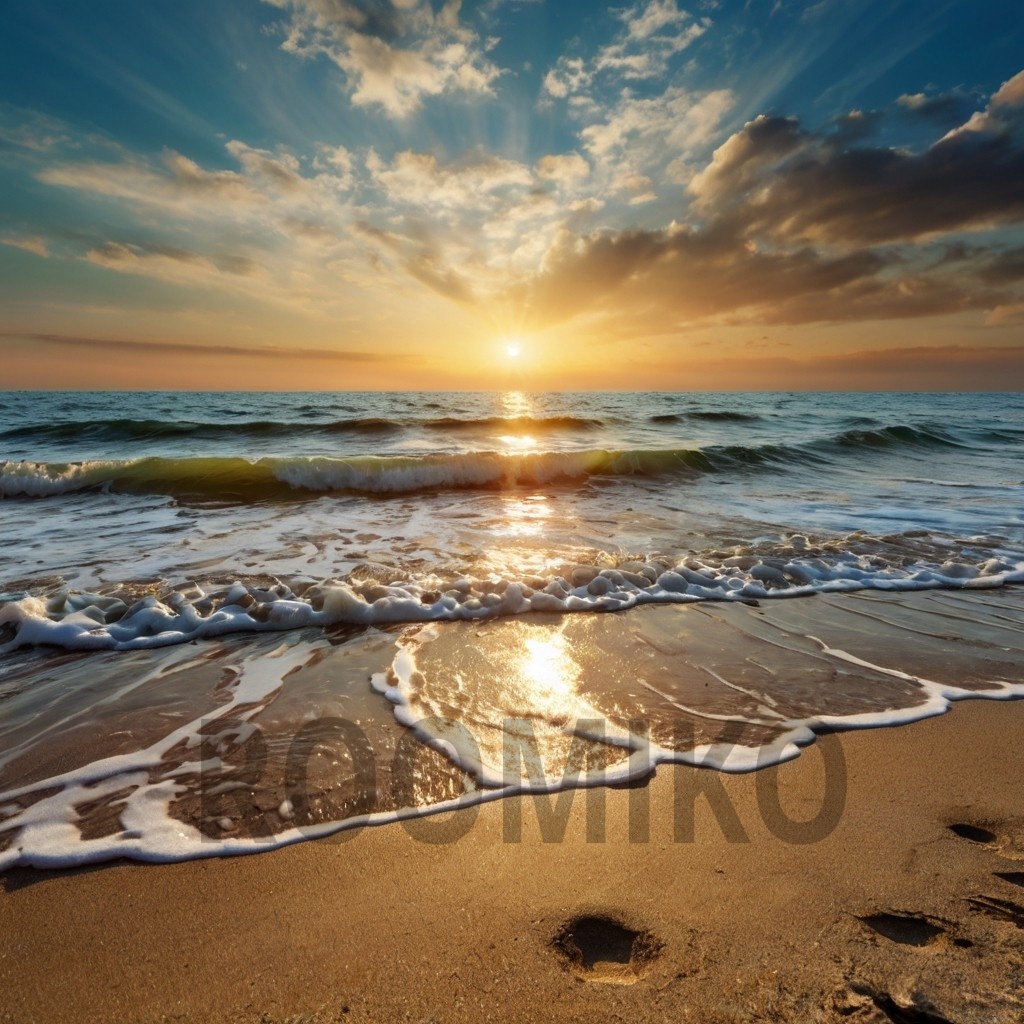 Картина на холсте Солнце. Пляж. Море
